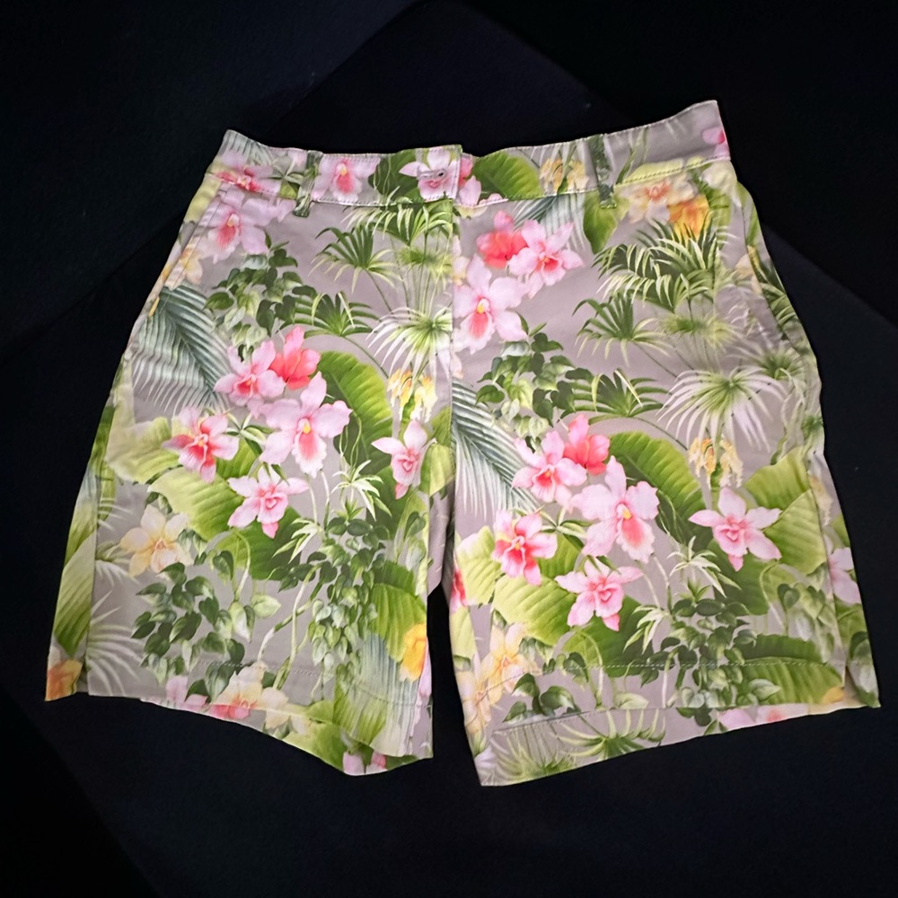 Tommy Bahama Pink and Green Floral Shorts